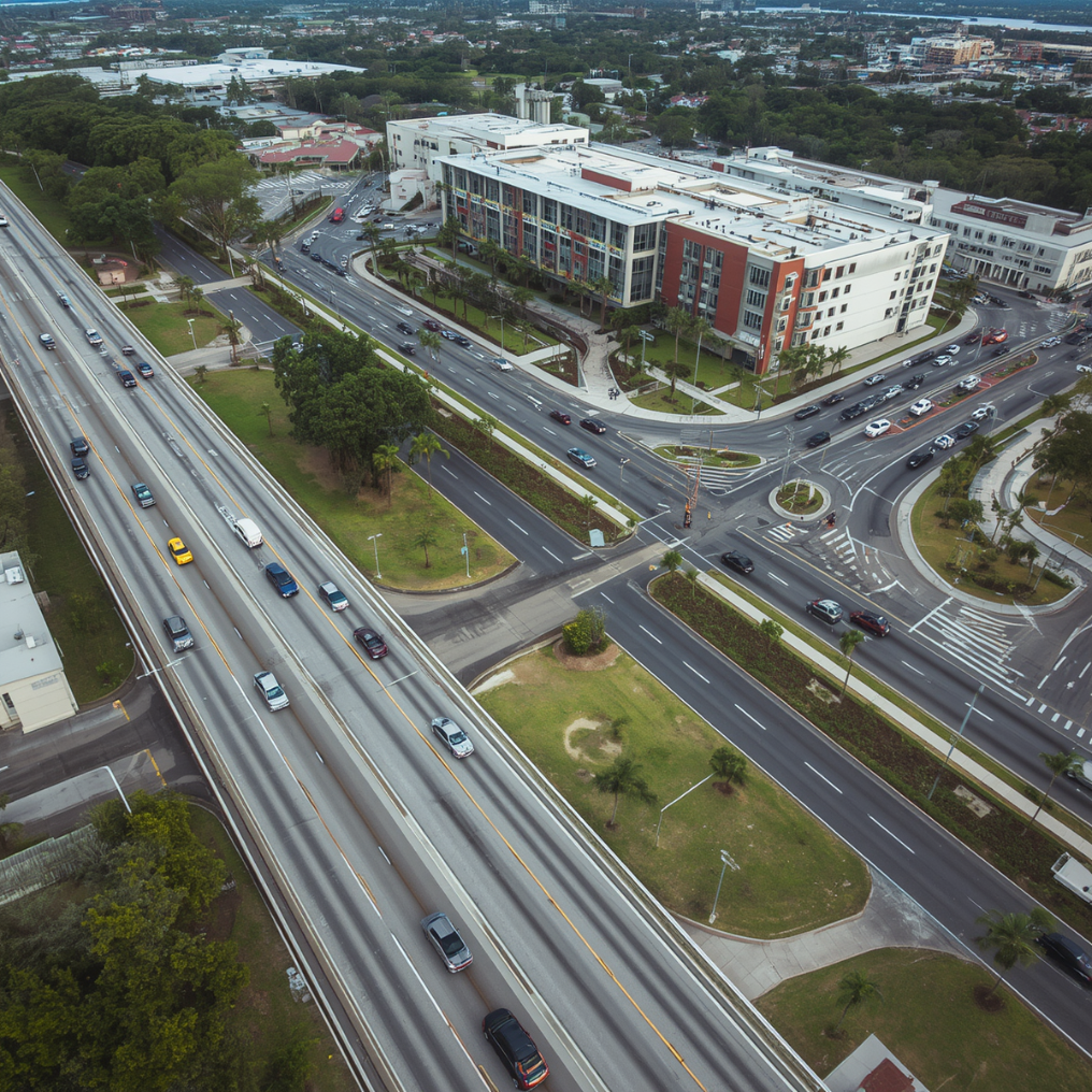 The High Injury Network corridor along US-41 (Tamiami Trail)