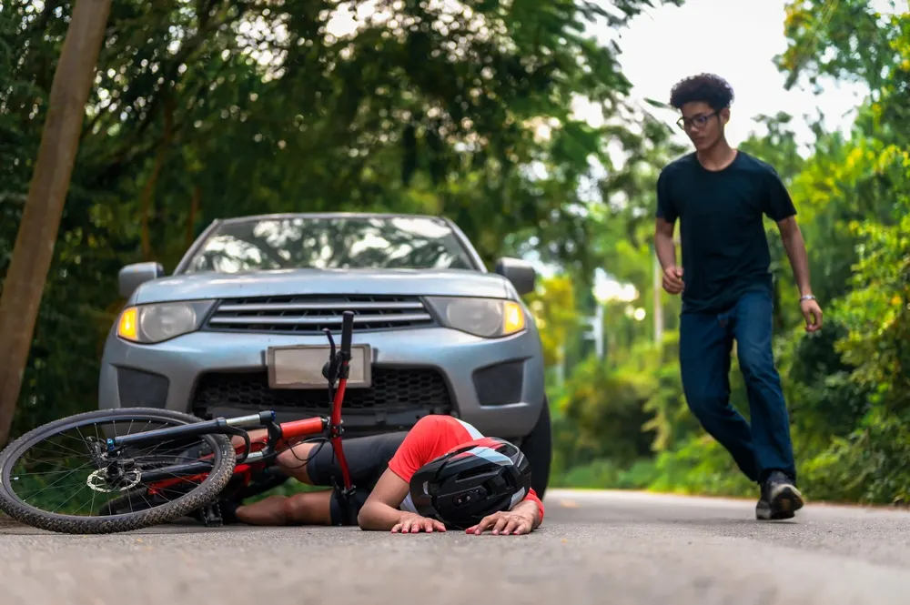 Bicycle accident involving car in Sarasota Florida - cyclist injury case